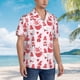 thumbnail image 3 of Balery Valentine Gnomes Camisas hawaianas de manga corta para hombre, camisas playeras de corte holgado, camisas de vacaciones con botones,Small, 3 of 7
