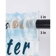 thumbnail image 6 of Summer Coastal Beach Curtains 45 Inch Length, Sheer Curtains for Bedroom Living Room Window Ocean Wave Starfish Shell Rod Pocket Voile Drapes Kitchen Curtains Small Half Window 42"x45" 2 Panels, 6 of 6
