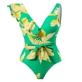 thumbnail image 1 of Bañador de una pieza cómodo para mujer Bañador retro con volantes para mujer Bikini (con almohadilla en el pecho sin soporte de acero) OAVQHLG3B Store  lin121212, 1 of 4