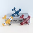 thumbnail image 4 of nipocaio Vintage Biplan Avion Modèle Statue Décoration Souvenir Jaune, 4 of 5