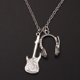 thumbnail image 5 of EeaseMX Collar estilo punk con colgante de guitarra y auriculares. Exquisito collar para entusiastas de la música. Joyería de aleación. Adornos de regalo., 5 of 7