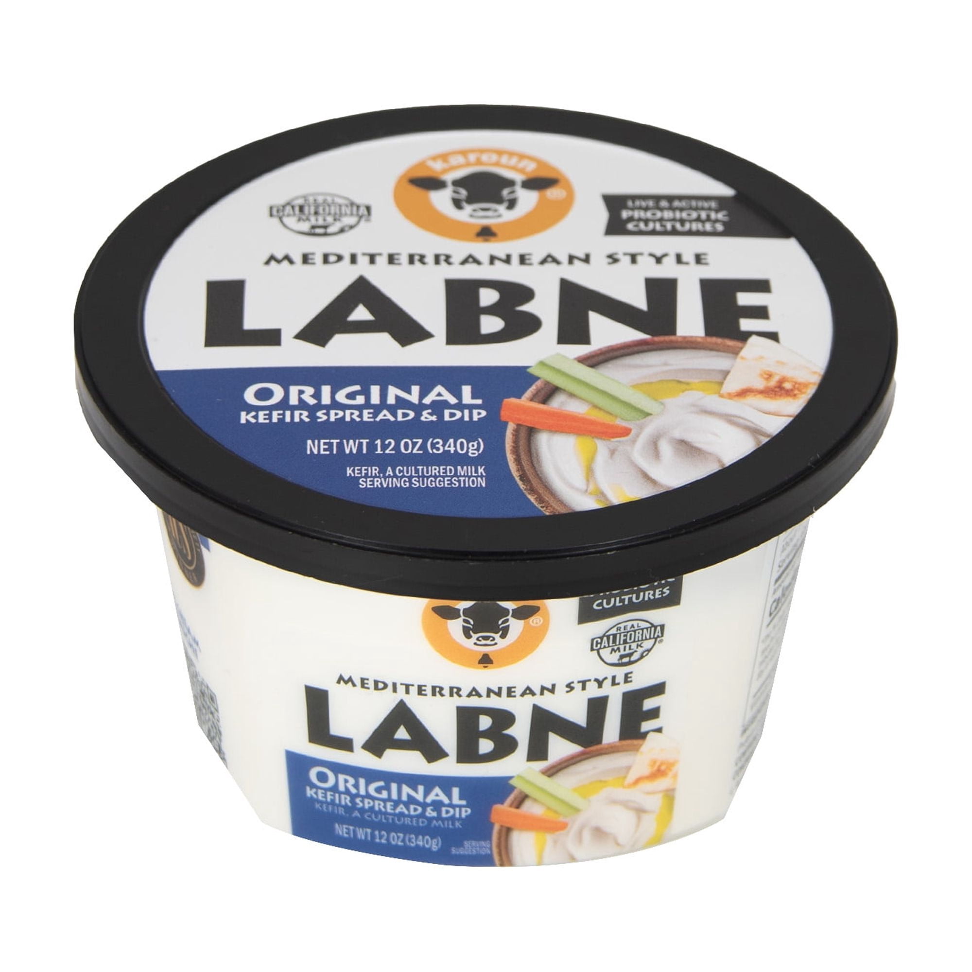 Karoun Dairies Labne Original Mediterranean Kefir Spread & Dip, 12 oz, Gluten-Free, No rbST