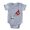 Heather Grey, variant on CafePress - FIN U For Unicorn - Cute Infant Baby Football Bodysuit