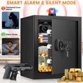 thumbnail image 3 of Cubic Home Fireproof Theft Fireproof Box for Home with Digital Keypad & Removable Shelf Security Box for Money Firearm Documents Valuables, 3 of 8