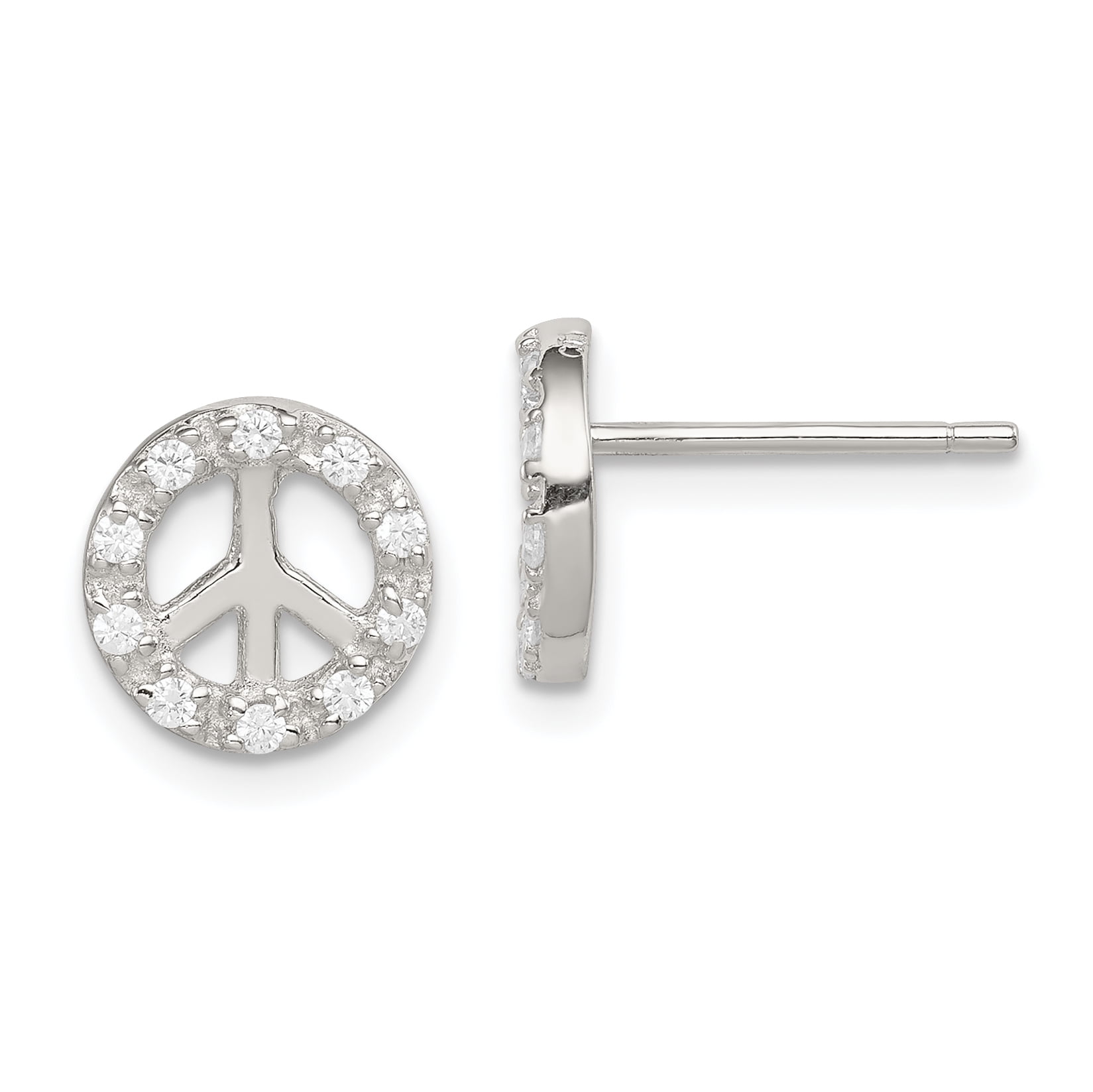 Peace Stud 1x Stud Per Order Earring \u2022 925 Sterling Silver