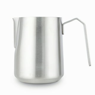 Milk Frother Cup Frothing Pitcher: KitchenBoss Stainless Steel Espresso  Steaming Pitcher 12 Oz (350ml), Latte Art Pitcher Metal Milk Steamer Jug