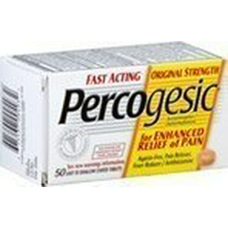 Percogesic Original Strength Fever Reducer/Antihistamine Pain Reliever Tablets, 50 tablets (Pack of