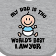 thumbnail image 4 of Inktastic Dad is Worlds Best Lawyer Boys Baby Bib, 4 of 4