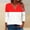 12#Red, variant on Tops for Women 2024 Summer Daily Casual 3/4 Length Sleeve V Neck T Shirts Boho Floral Graphic Tees Loose Tunics Trendy Wave Line Blouse