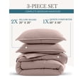 thumbnail image 3 of Casa Platino Comforter Queen Size Set – Ultra Soft & Cozy Brushed Microfiber Queen Size Bedding Set - Comfy Comforter Set Queen - Includes Queen Comforter & 2 Queen Pillow Shams – Sepia Rose, 3 of 9