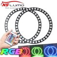 thumbnail image 3 of 105mm Car Headlight 5050 LED Halo Ring Angel Eyes with Remote Control RGB Color -, 3 of 4