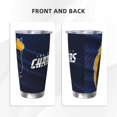 thumbnail image 3 of Taza térmica duradera de acero inoxidable 304 con tapa y pajita con temática del equipo de fútbol de los Chargers Taza térmica de acero inoxidable de 20 oz Taza para automóvil Adecuada para bebidas, 3 of 8