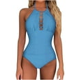 thumbnail image 2 of Bañador de una pieza para mujer, cómodo, liso, con almohadilla en el pecho, sin aros, Bikini OAVQHLG3B Store  lin121212, 2 of 4