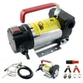 thumbnail image 1 of Kit de Pompe de Transfert 10GPM/40LPM Usage Intensif Portable Carburant Diesel Seulement Électrique DC 12V Pinces Crocodiles Inclut : Buse Manuelle en Aluminium, Tuyau de Livraison et d'Aspiration avec Filtre (Non pour Essence), 1 of 3
