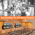 thumbnail image 3 of Heavy Duty Slide Out Seasoning Kitchen Organizer, Durable Material To Last, For Cabinet - Space-Saving Organizer, Wall Mount Spice Organizer, Pull Out Spice Rack Organizer, 2 Sets, 3 of 5