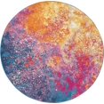thumbnail image 1 of Passion Sunburst 8' x Round Area Rug, Modern, Abstract, Easy-Cleaning, Non-Shedding, Bed Room, Living Room, Dining Room, Kitchen, (8' Round), 1 of 2