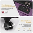 thumbnail image 6 of COBIZI 3-Piece Luggage Set-20" Carry-On with Spinner Wheels&TSA Lock ,Lightweight Hardside Travel Set for Business & Vacation,Purple, 6 of 10