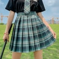 thumbnail image 5 of IROINNID Elastic Waist Short Skirts For Women Fashion School Pleated High Waist Skirt Academic Style Skirt Print Skirt, 5 of 6