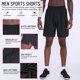 thumbnail image 2 of Hombre Pantalones cortos deportivos Cintura elástica Bolsillos laterales Diseño de hendidura Pantalo Abanopi Pantalones cortos deportivos para hombre, 2 of 7