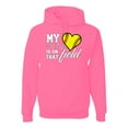 thumbnail image 1 of Wild Bobby, My Heart Is On That Tennis Field, Sports, Unisex Graphic Hoodie Sweatshirt, Neon Pink, XX-Large, 1 of 4