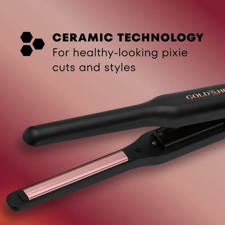 Gold N Hot Professional 1 2 Ceramic Root Straightener Rose Gold