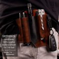 thumbnail image 2 of Funda multiherramienta para cinturón, organizador de bolsillo EDC de cuero para hombres, funda con portalápices, llavero, funda para linterna, bolsa de cuero EDC negra Sincero Electrónica, 2 of 5