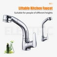 thumbnail image 2 of Lift & Pull Out Kitchen Faucets with 2 Spray Modes 360°Swivel Bathroom Basin Sink Faucets, 2 of 8