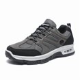thumbnail image 2 of Men's Low-Top Lace-Up Hiking Shoes Mesh Spliced Upper Air Cushion Sole Rugged Outsole Outdoor Walking Sneakers, 2 of 6