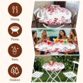 thumbnail image 7 of Red Eucalyptus Leaves Round Tablecloth, Fitted Table Cover with Elastic for 45"-54" Round Tables, Spring Summer Botanical Table Cloth Outdoor Indoor Dinning Party Waterproof Tablecloths, 7 of 7