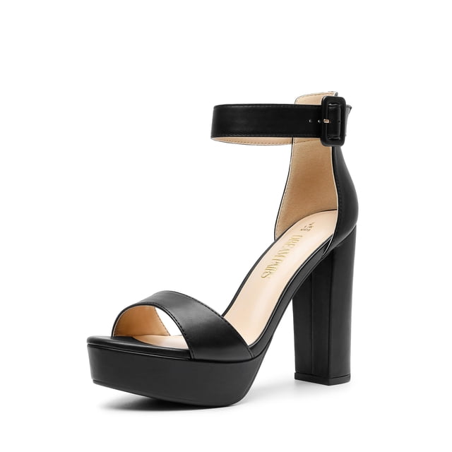 Sandalia de Plataforma con Tacón Alto DREAM PAIRS Orinthia Negra