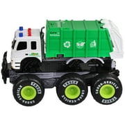 Friction Powered Monster Garbage Truck with Lights and Sounds, Transform Recycling Truck Vehicle Toy, for Boys and Girls Ages 3+