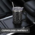 thumbnail image 7 of Grey Leopard Print 40 Oz Tumbler with Handle Lid and Straw, Stainless Steel Double Walled Vacuum Insulated Cup, Cute Anniversary Wedding Birthday Gifts Tumbler for Women Men Friends Outdoor Indoor, 7 of 7