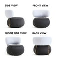 thumbnail image 5 of Rounded Accent Chair by Black & White Furniture (Black) - Beautifully Crafted Furniture Perfect for Houses, Condos and Apartment – Easy Assembly, 5 of 7