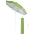 thumbnail image 1 of Outsunny 6.7ft Beach Umbrella with Push Button Tilt and Carry Bag, Green, 1 of 10