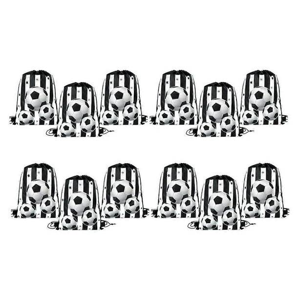 12Pcs Football Party Favors Drawstring Bags Soccer Ball Gift Goodie Bag Kids Sports Theme Party Decoration Supplies A