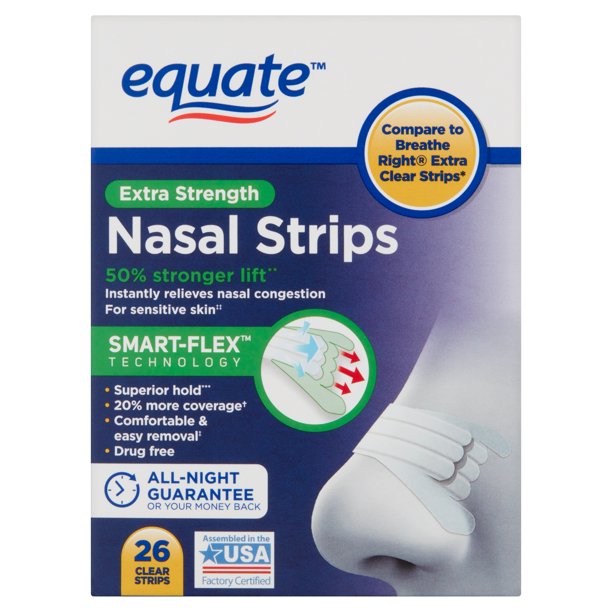 Equate Extra Strength Clear Nasal Strips 26 Count Walmart Com Walmart Com