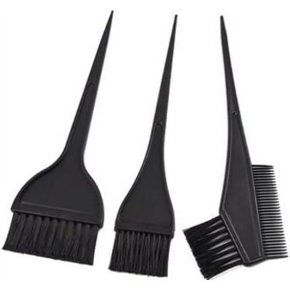 Black Plastic Handle Hair Color Tint Dye Perm Brush Comb