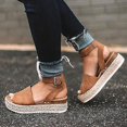 thumbnail image 3 of Sandalias con hebilla y correa en el tobillo con plataforma de cuña para mujer Zapatos de verano, 3 of 5