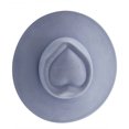 thumbnail image 2 of OOOUM Unisex Heart Top Fedora Hat Classic Wide Brim Jazz Hat Faux Suede Dress Hat for Women Men, 2 of 3