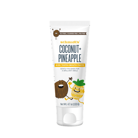 Schmidt's Naturally Flavored Kids Toothpaste Coconut + Pineapple 4.7 OZ