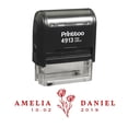 thumbnail image 1 of Printtoo Personalized Red Self Inking Save The Date Stamp Custom Wedding Favor Rubber Stamper -58 x 22 mm, 1 of 6