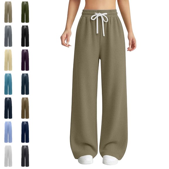 UJNDER Girl's Lightweight Silkish Breathable Trousers Loose Fit for Outdoor Activities Easy Care Wide Leg Sweatpants,Khaki,8-9 Years