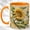 Orange, variant on Yellow Sunflower Accent Mug, 11oz Ceramic Coffee Cup for Flower Lovers