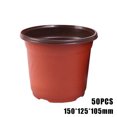 thumbnail image 1 of VALINK 50/100 Pcs Plastic Nursery Pot Double Color Plant Seedling Holder Raising Nutrition Block Pot, 1 of 6