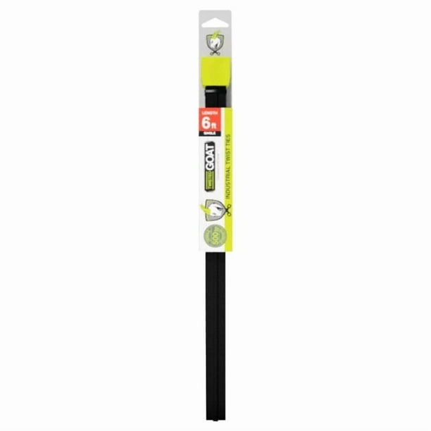 Corbata trenzada de nailon negra con forma de cabra trenzada, 183 cm, para cargo