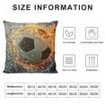 thumbnail image 5 of BANET Throw Pillow Cover in Burning Fire and Spark Lightening Circle Game Rectangle Pillow Cases Home Decorative Cushion Cover for Bed Sofa 18x18in, 5 of 5