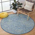 thumbnail image 2 of SAFAVIEH Micro-Loop Jacqueline Medallion Area Rug, Blue, 5' x 5' Round, 2 of 7