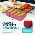 thumbnail image 2 of 1 Cup Silicone Freezer Trays with Lids, Soup Container Style Cube Trays, Eas, 2 of 10