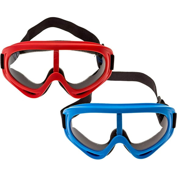 shiyou-2-Pack Foam Gun and Blaster Face Mask / Goggles / Eye Shield (1 Red Mask - 1 Blue Mask) - Perfect for Nerf Gun and Blaster Play (Rival, N-Strike, Mega, etc.)