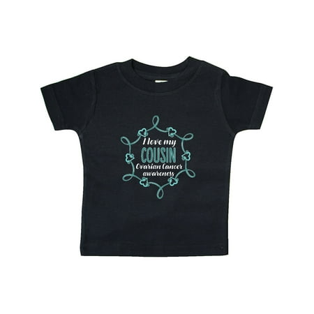 

Inktastic I Love My Cousin Ovarian Cancer Awareness Gift Baby Boy or Baby Girl T-Shirt